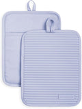 KitchenAid Ribbed Soft Silicone Pot Holder 2-Pack Set, Lavender Cream Purple by KitchenAid