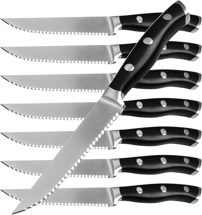 Alata 8-Piece Steak Knives Set, 4.7 Inch by Alata