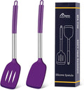 HOTEC Silicone Spatula Set of 2 Heat-Resistant 600°F & BPA-Free Kitchen by Hotec