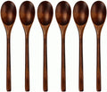 AOOSY Spoons, Wooden Spoons for Eating, 6 Pieces Japanese Natural Soup Spoons by AOOSY