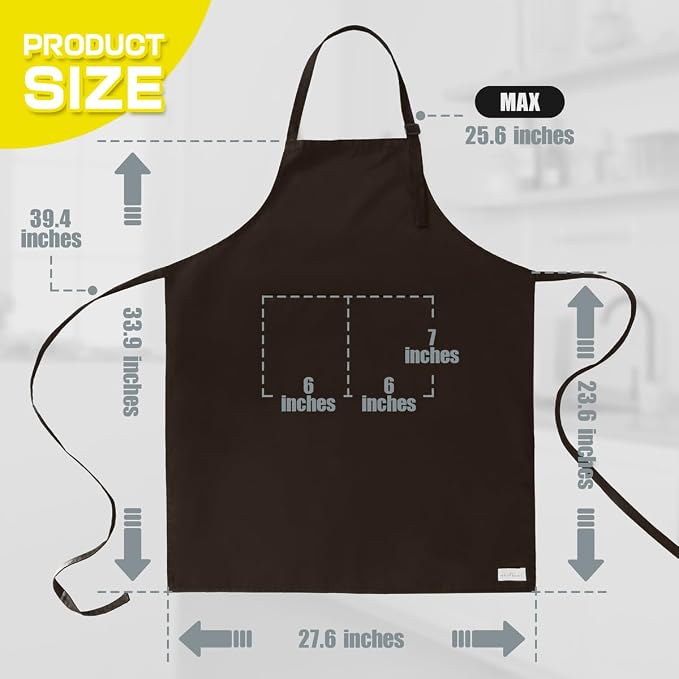 ROTANET Extra Large Apron for Men Adjustable Bib Aprons - Image 2