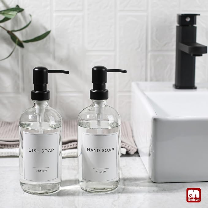 GMISUN Glass Soap Dispenser - Image 4