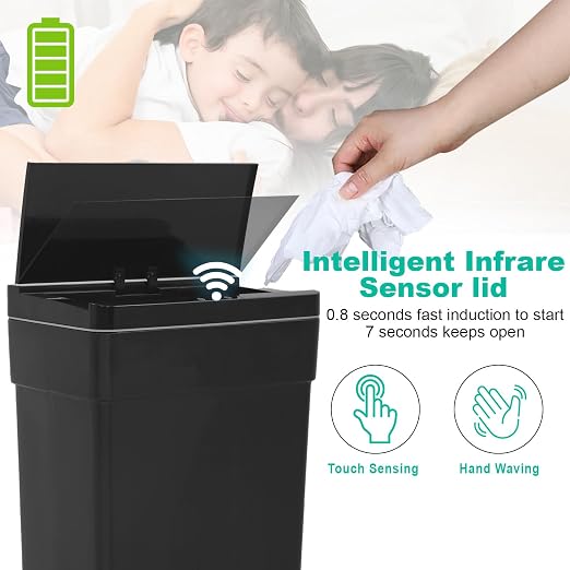 BestOffice 13 Gallon Trash Can Automatic Kitchen Trash Can Touch Free - Image 3