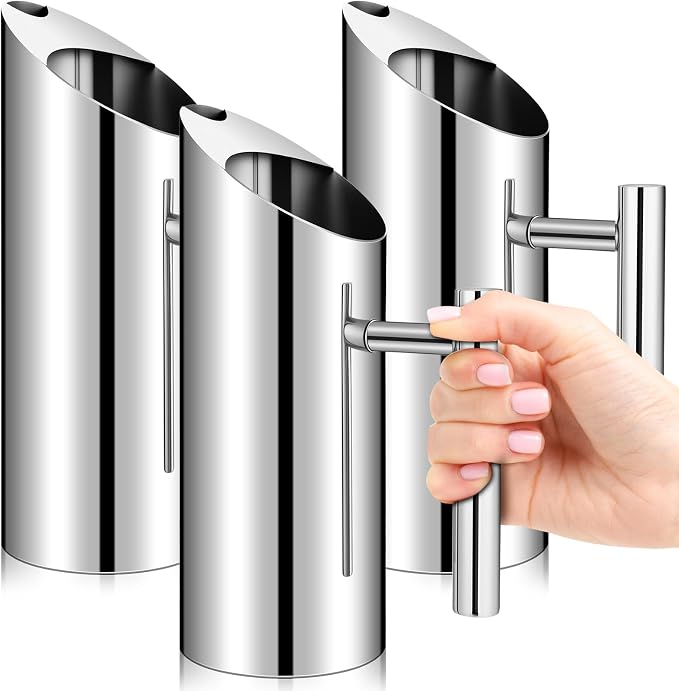 Funnymoom 3 Pack 35oz/1l Stainless Steel Water Pitcher Modern Metal Pitcher by Funnymoom