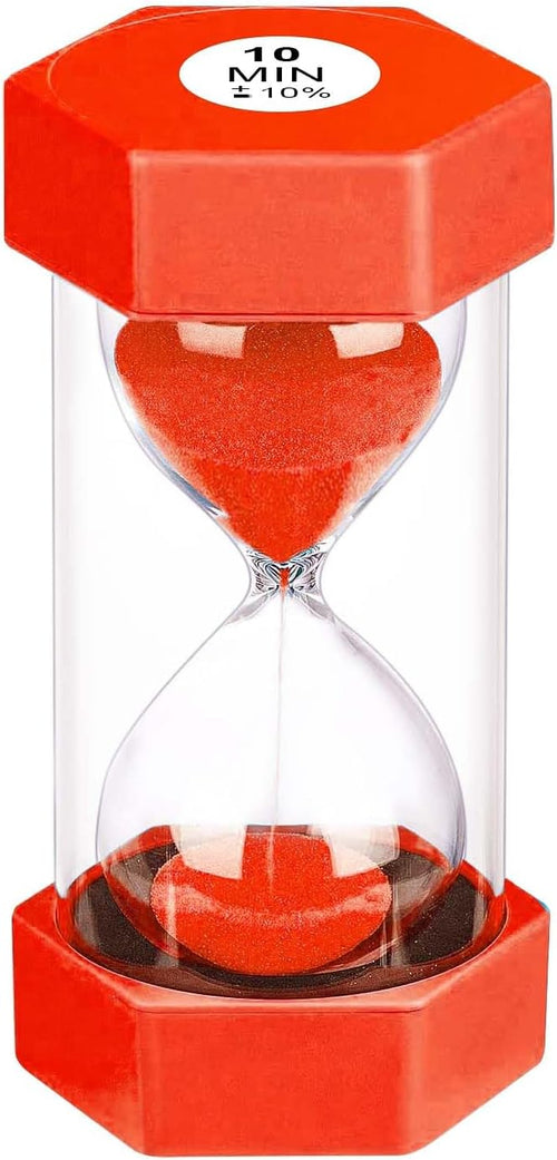 10 Minute Hourglass Sand Timer, Unbreakable Red Hourglass Sand Watch 10 Min by YLTIMER