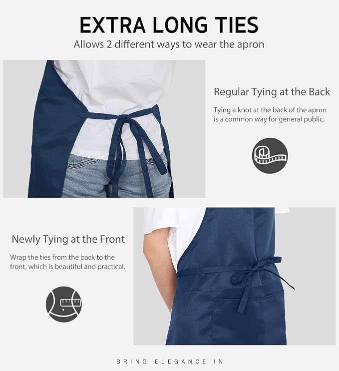 Syntus 4 Pack Adjustable Bib Apron - Image 6