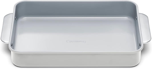 Caraway Non-Stick Ceramic 9”x13” Rectangle Pan - Naturally Slick Ceramic Coating - Non-Toxic, PTFE & PFOA Free - Perfect for Brownies, Lasagnas, and More - Gray