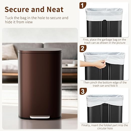 PayLessHere Stainless Steel Trash Can - Image 6