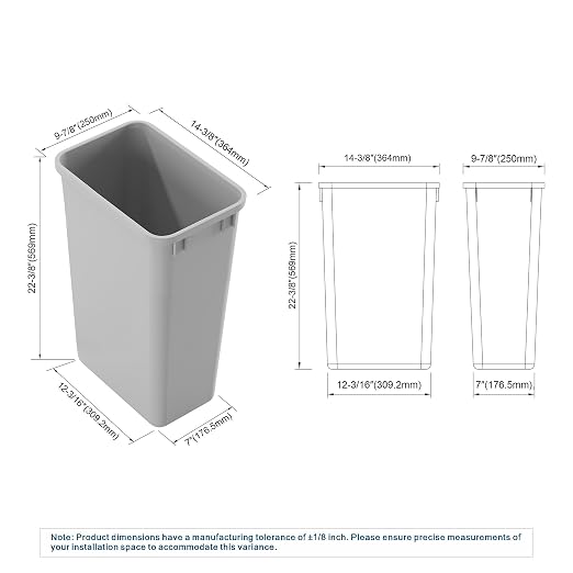 Dowell 10 Pack 50Qt Wastebasket Trash Container, - Image 4