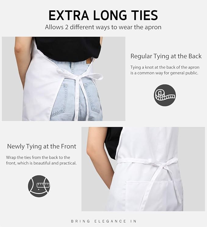 Syntus 4 Pack Adjustable Bib Apron - Image 6