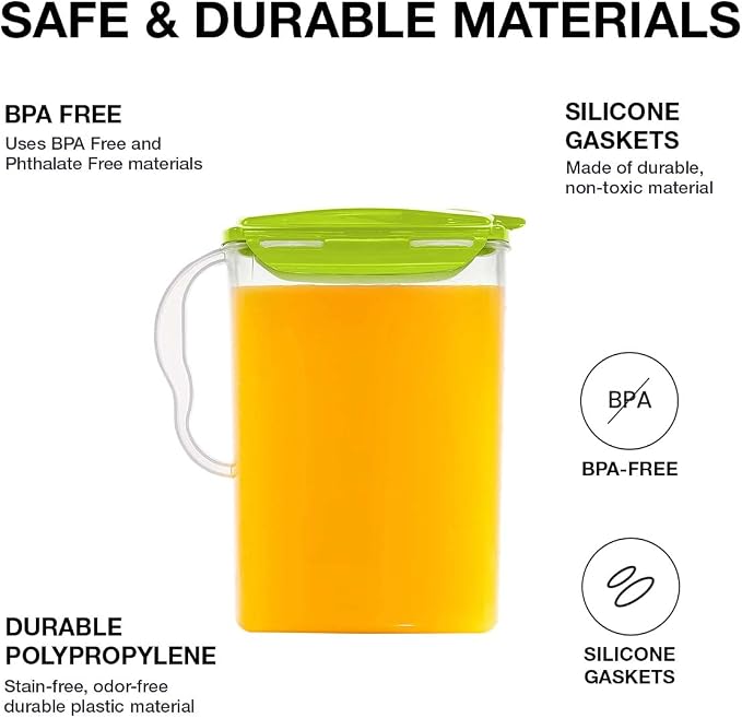 LocknLock Aqua Fridge Door Water Jug | Clear Pitcher | BPA Free Plastic Pitcher - Image 6