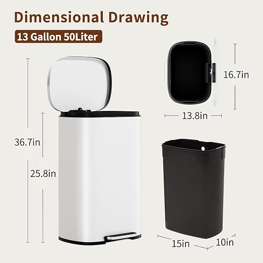 PayLessHere Stainless Steel Trash Can - Image 7