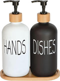 Glass Soap Dispenser Set, Hand Soap and Dish Soap Dispenser by DIDROOM