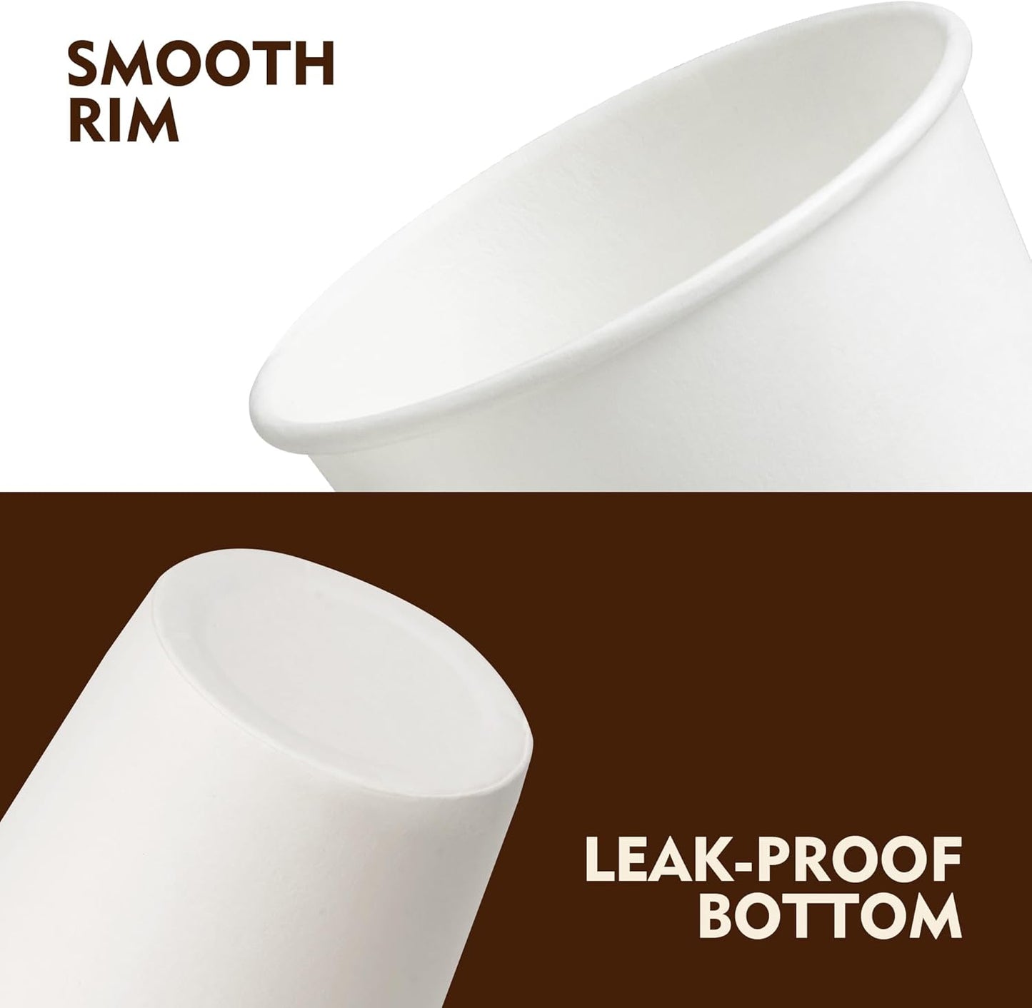 YEEHAW 3 oz 3000 Pack Disposable Paper Coffee Bathroom Cups, Small White Mouthwash Cup for Bathroom