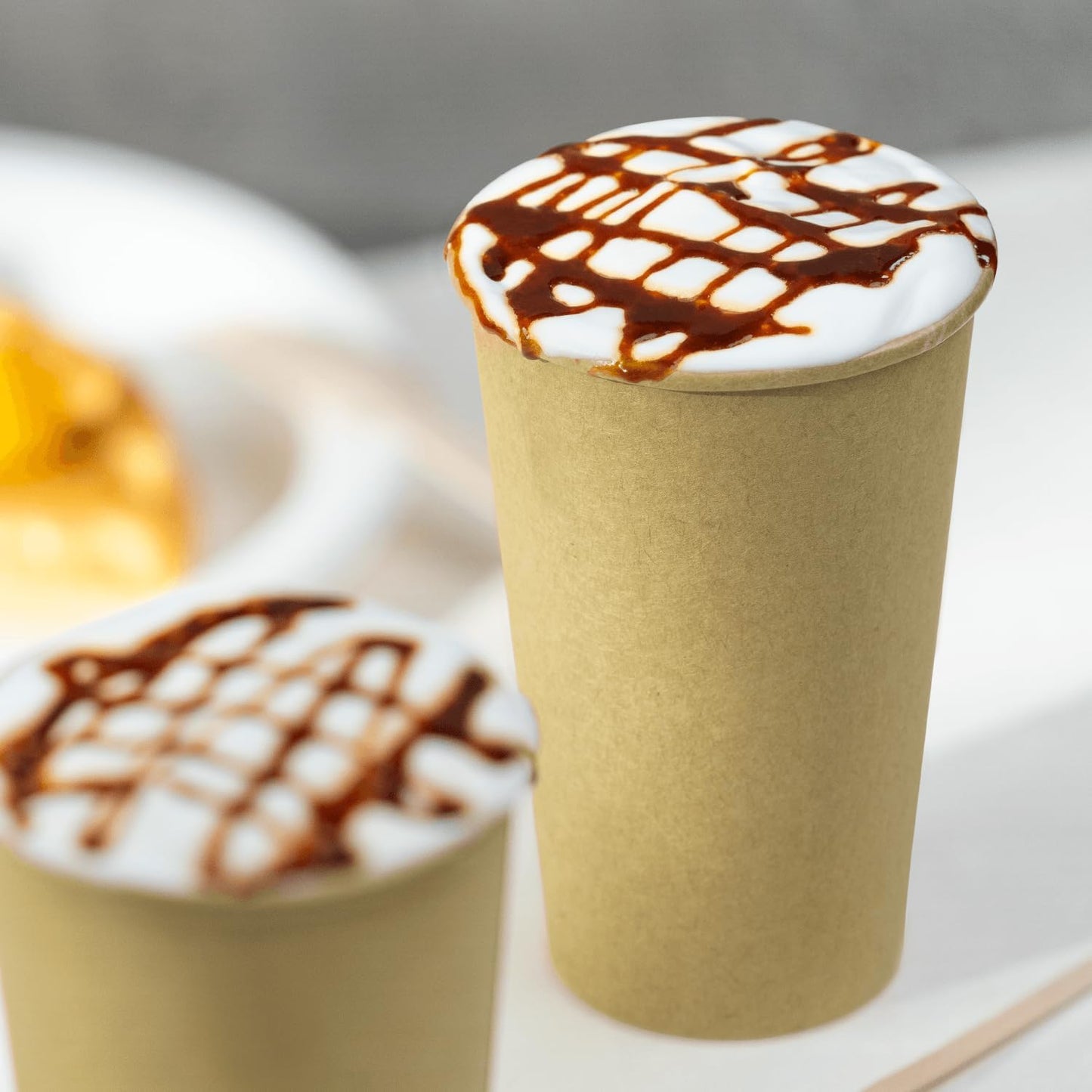 Karat 16z Kraft Paper Coffee Cups [1,000 ct] Disposable, Leak-Resistant Double Poly-Lined Hot Cups | Ideal for Cafes & Offices, 90mm