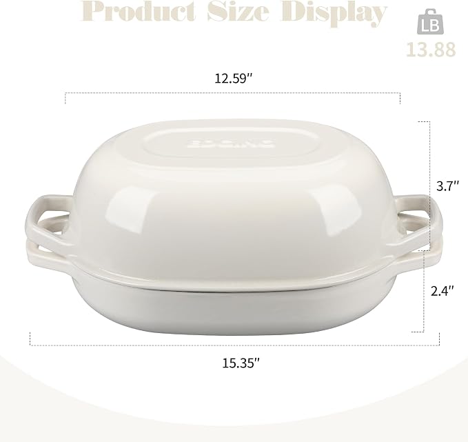 EDGING CASTING Enameled Cast Iron Oval Dutch Oven Pot - Image 2