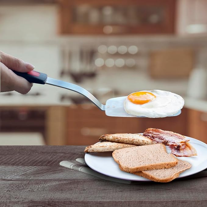 Stainless Steel Flexible Spatula Solid Turner, XiaoZu Thin Metal Spatula - Image 5
