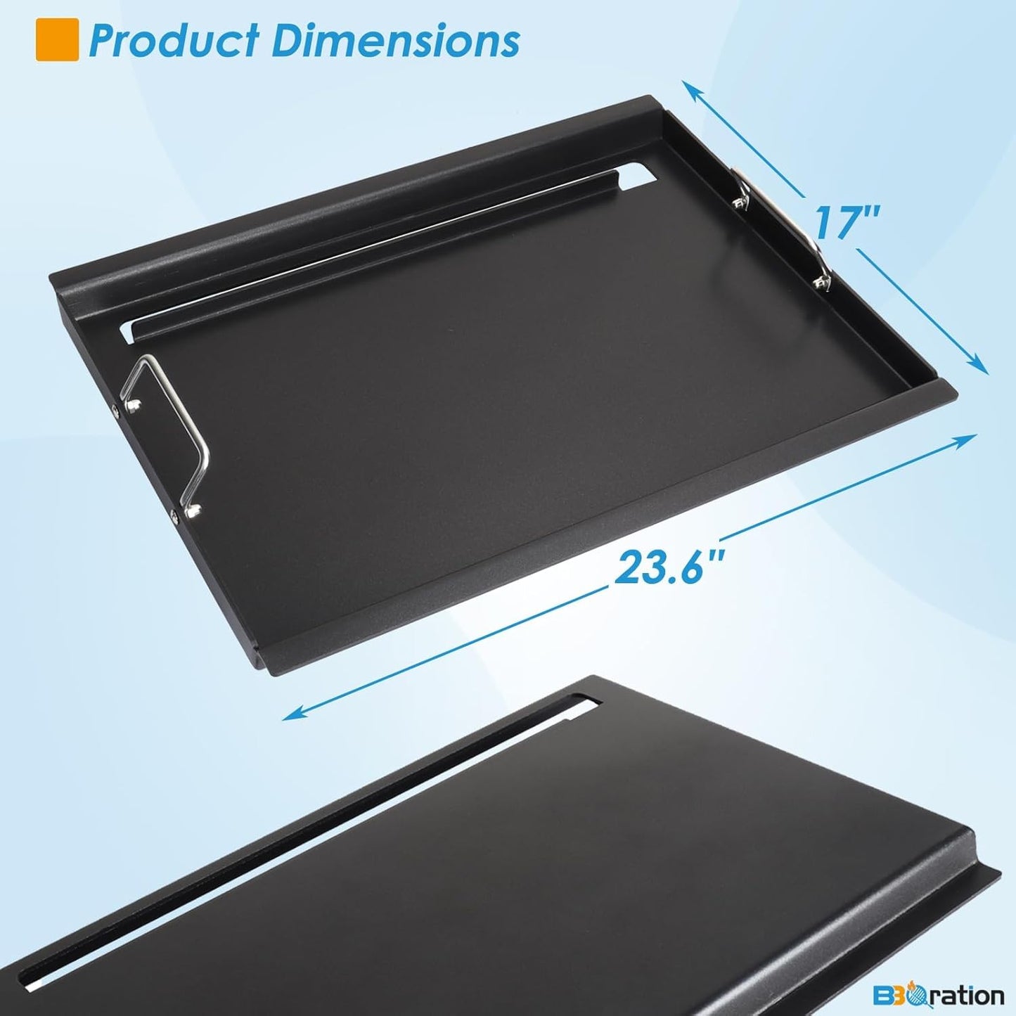 17" Griddle Insert Parts for Charbroil Performance 4 Burner 463352521 463354021 463365021 463365522 Full Size Griddle for Charbroil Grill Replacement Parts 463366022 G426-0004-W1 G426-0005-W1