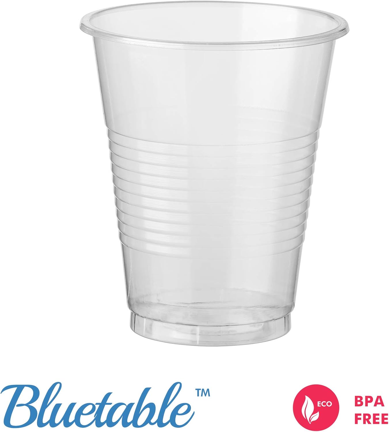 Plastic Cups Bulk Disposable Clear Cup 7 oz - (1200 Count) BPA-Free - Good For Cold Drinks, Party Cup, Water Cooler Dispenser, Transparent Cups for Water, Juice, Ice Tea, Soda [1200 Pack/Case]