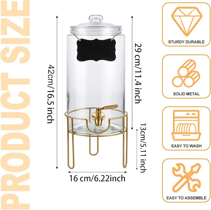 Drink Dispensers for Parties 1 Gallon, Bevarage Dispenser - Image 3