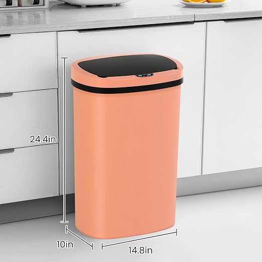 13 Gallon Trash Can, 50Liter Plastic High-Capacity Automatic Kitchen Trash Can - Image 8