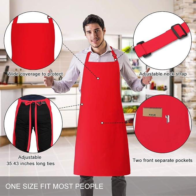 Jubatus 2 Pack 100% Cotton Aprons - Image 2