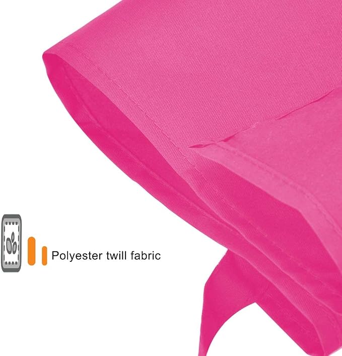 12 Pcs Bib Bulk Hot Pink Aprons - Image 6