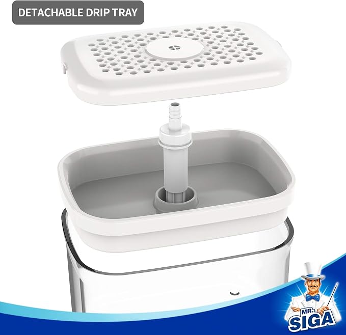 MR.SIGA 2 in 1 Premium Soap Dispenser and Sponge Holder, Dishwashing Soap Pump - Image 6