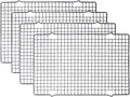 Tebery 4 Pack Black Heavy-Duty Wire Cooking Rack Baking Racks, Nonstick Baking by Tebery