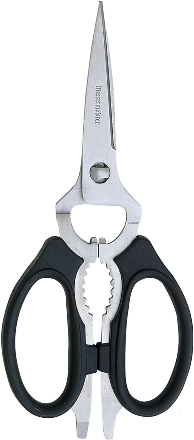 Messermeister 8-Inch Take-Apart Kitchen Scissors, Nut Cracker, Jar Lid by Messermeister