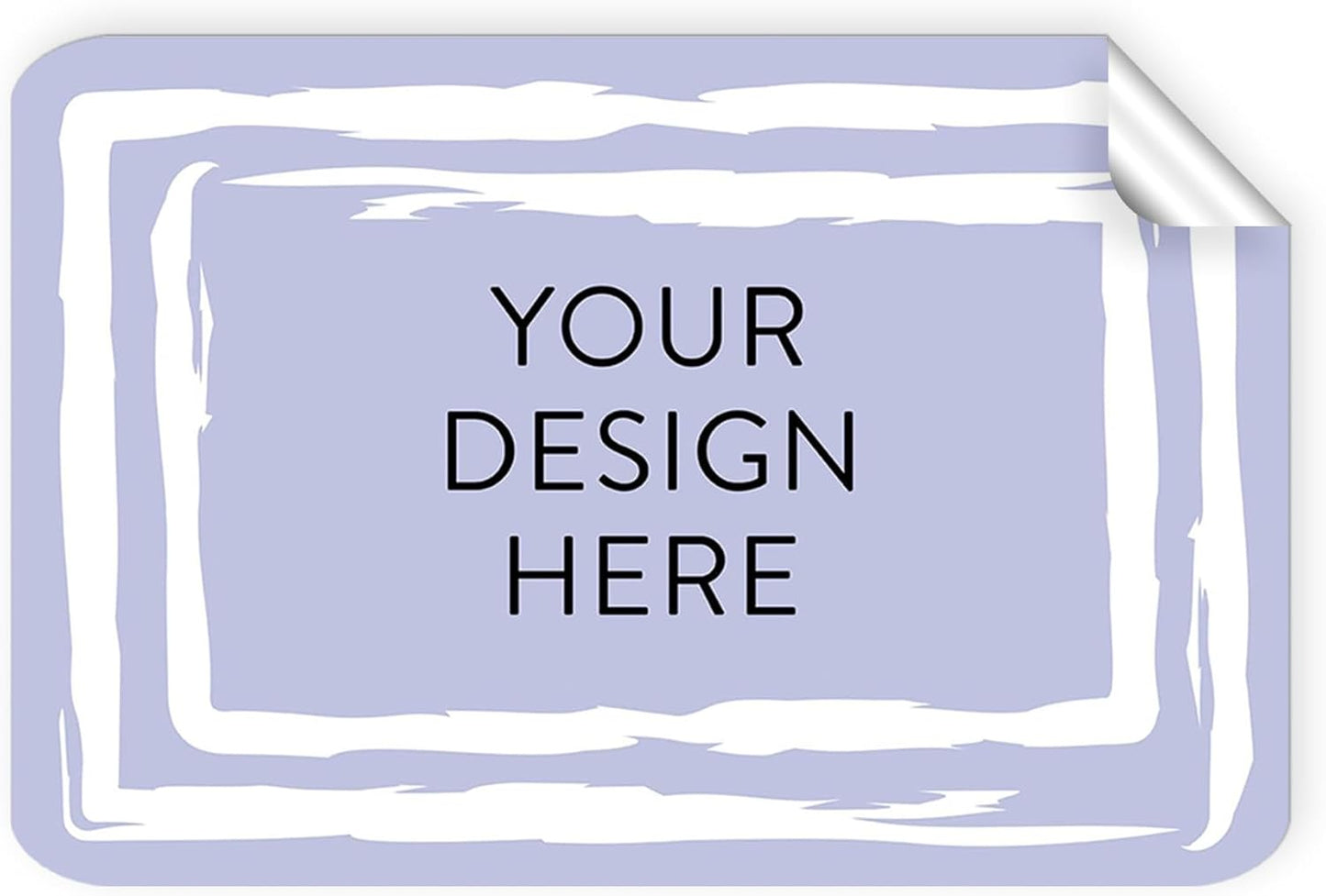 100 Custom Vinyl Stickers - Upload Your own Image, Text, Design, Logo - Personalized Logo Labels for Handmade, Packaging, Bottle, Jars, Candle, Brand Stickers (Lavender Swirls, 4x2)