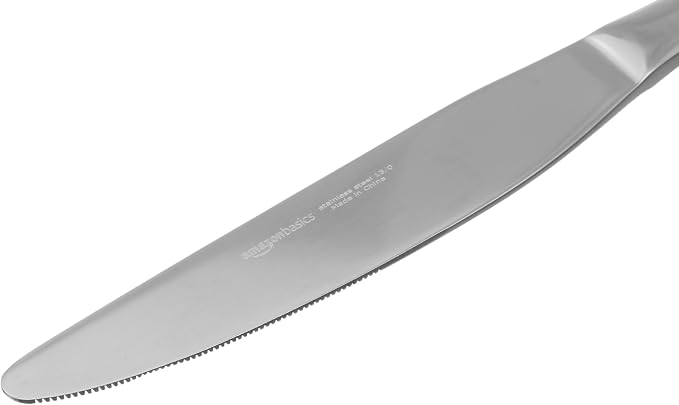 Amazon Basics Stainless Steel Dishwasher Safe Dinner Knives - Image 2