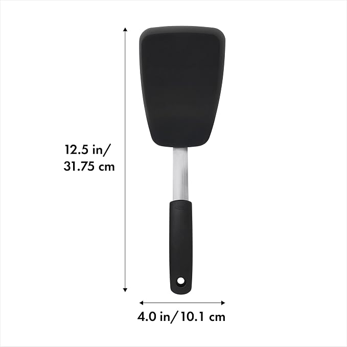 OXO Good Grips Large Silicone Flexible Turner, Stainless Steel & Good Grips - Image 6