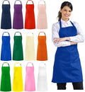 Syntus 12 Pack Bib Apron, Unisex Aprons Adjustable Waterdrop Resistant by Syntus