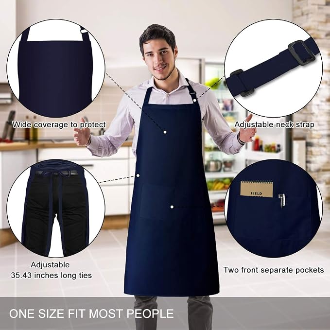 Jubatus 2 Pack 100% Cotton Aprons - Image 2