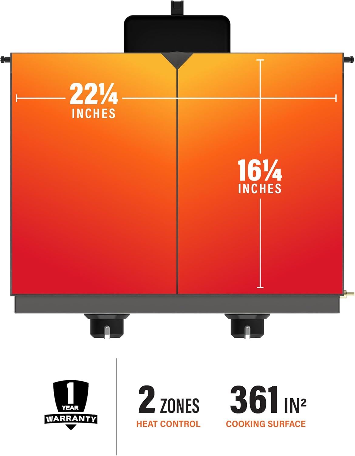 Blackstone 1813 Original 22” Tabletop Griddle with Hood and Stainless Steel Front Plate, Powder Coated Steel, Black