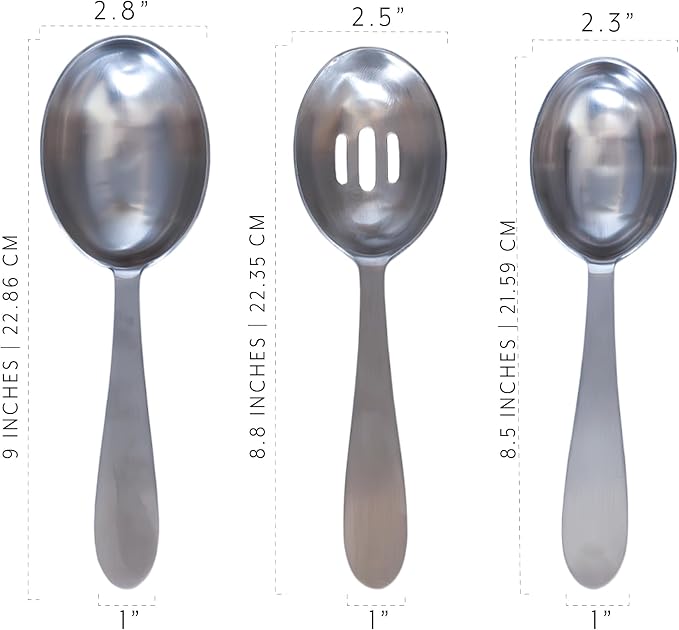 Darware Portion Control Serving Spoons Set – Stainless Steel 1/4, 1/2 Cup Sizes - Image 6