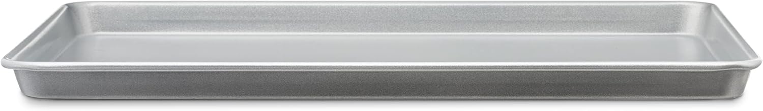 Amazon Basics Ceramic Nonstick Baking Sheets & Cooling Rack Set, Non-Toxic, Half Sheet Size, 2-Pack, Gray