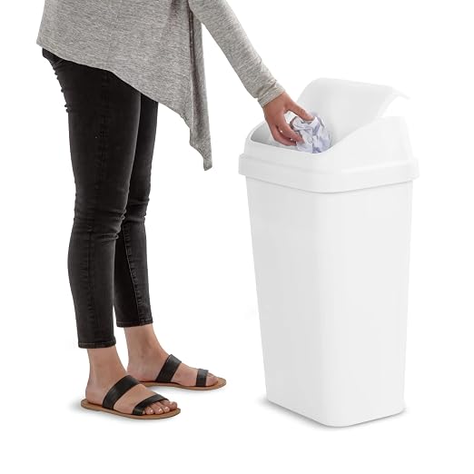 Kitchen Trash Can, 13 Gallon Plastic Garbage Bin - Image 3