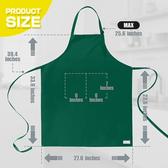 ROTANET Extra Large Apron for Men Adjustable Bib Aprons - Image 2