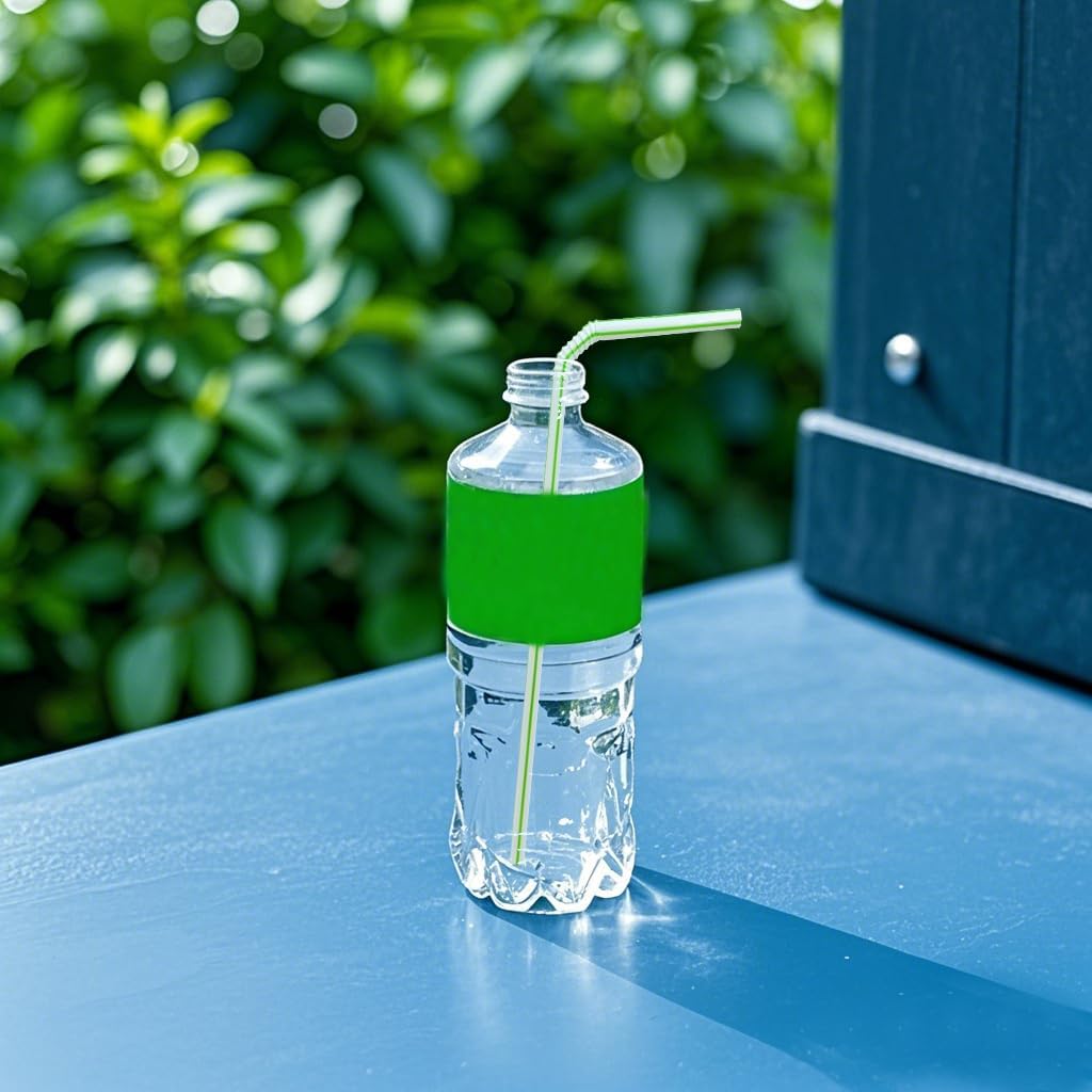 [Honest ECO ] 9.45inch Flexible Plastic Straws Extra Long Bendy Straws Prefer for Tall Glassees/Water Tumbler/Bottled Drinks/All Hot or Cold Low Viscosity Drinks (Stripe)