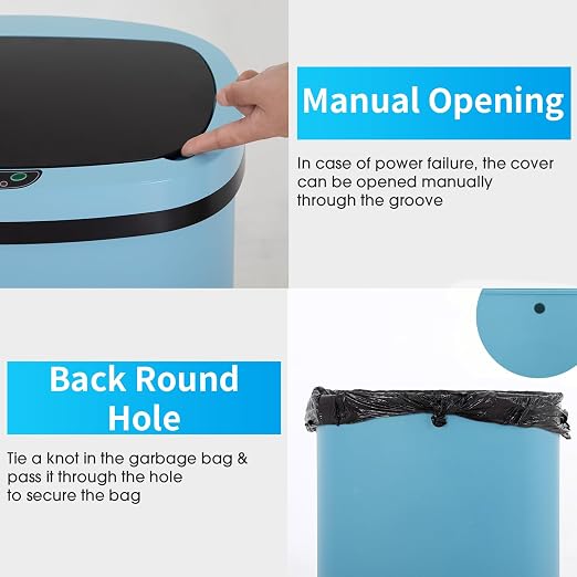 BestOffice | 13 Gallon Plastic Trash Can - Image 4