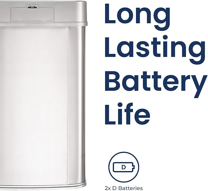 Ninestars 13 Gallon Automatic Trash Can, 50L Touchless Motion Sensor Garbage Can - Image 5