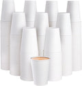 JOLLY PARTY 300 Pack 12 oz Disposable Paper Coffee Cup, Hot/Cold Beverage Drinking Cups for Water, White Paper Hot Coffee Cups