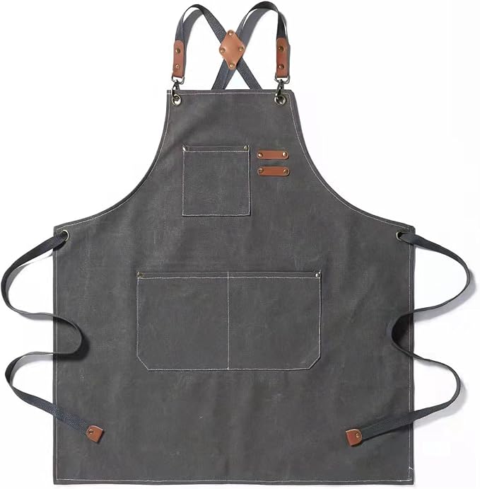 Tosewever Canvas Cross Back Chef Cotton Aprons by Tosewever