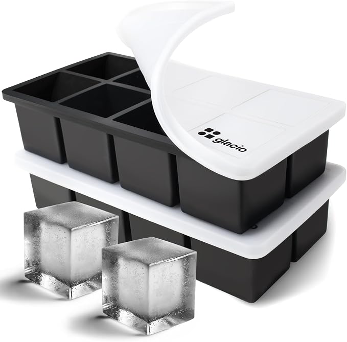 Ice Cube Molds – 2-Pack Silicone Trays by glacio