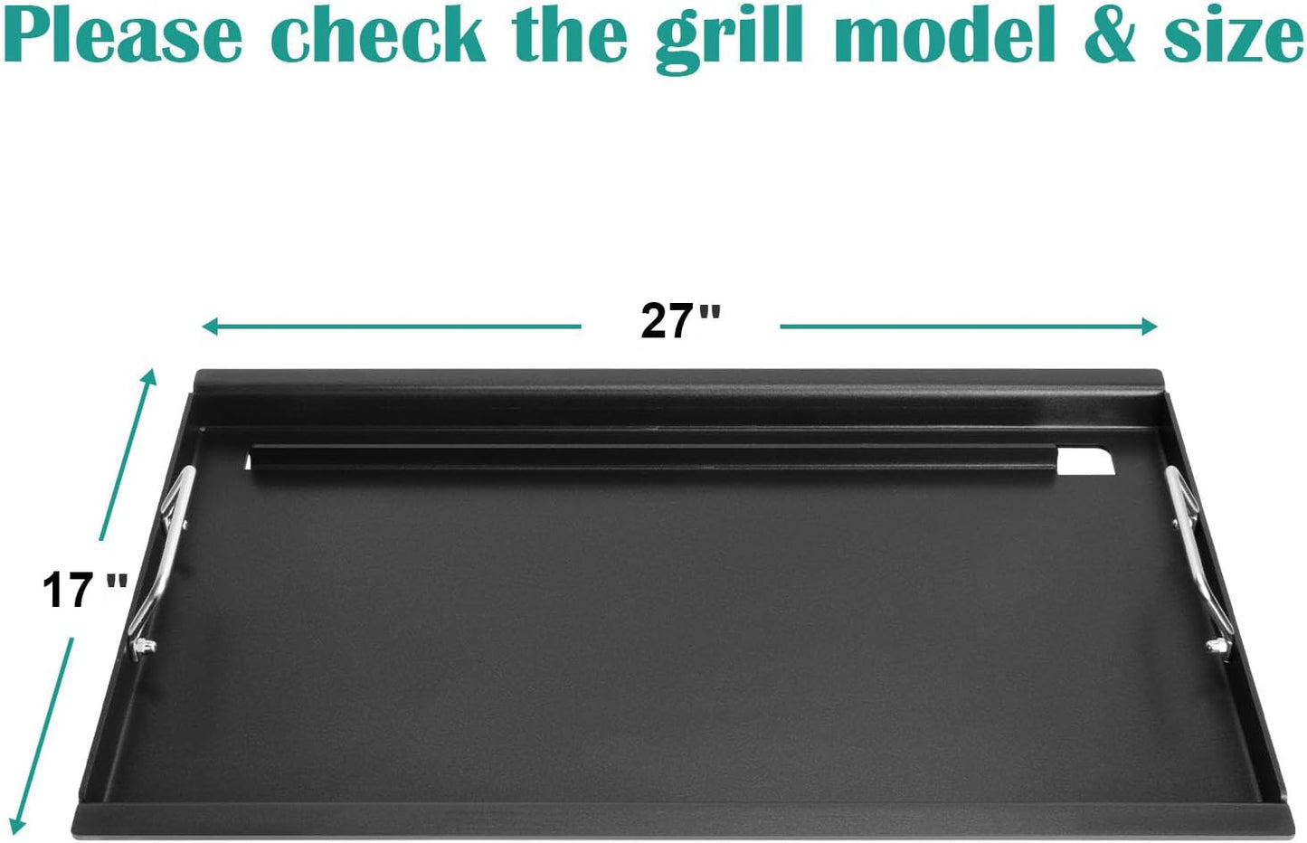 Full Size Griddle Inserts for Char-Broil Performance 5 Burner Series, Flat Top Griddle for Charbroil 463448021 463455021 463458021 463450022 463451022 Grill, Replace for G426-0004-W1 G426-0005-W1
