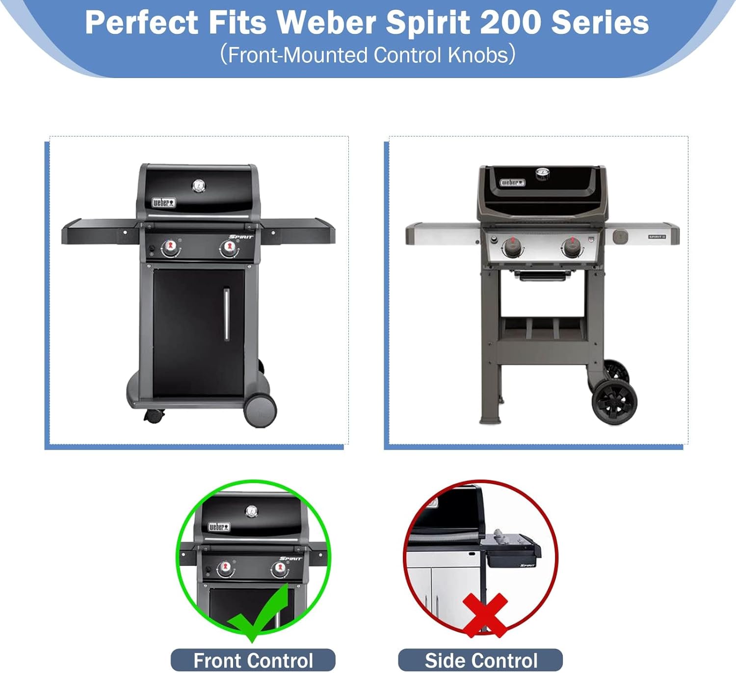 Criditpid Grill Replacement Parts for Weber Spirit I/II 200 with Front Control, Stainless Steel 7635 Flavorizer Bars, 69785 Grill Burners & 7642 Igniter for Weber Spirit E210, E220, S210, S220 Grills.