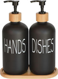 Glass Soap Dispenser Set. Hand and Dish by DIDROOM