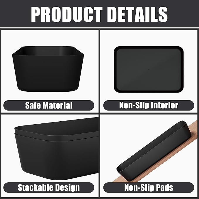 Plastic Drawer Organizers, Bathroom and Vanity Organizer Plastic Tray, Makeup - Image 3